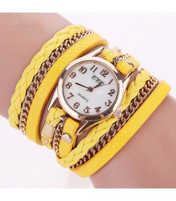 Leder Wickel-Armband-Uhr *Stilvoll*