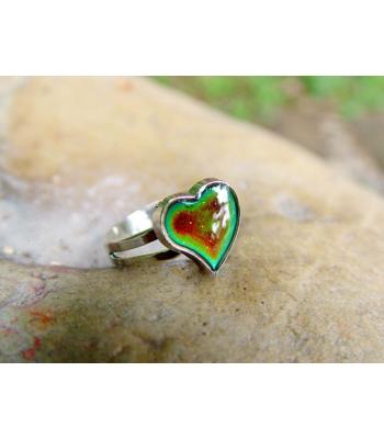 Magischer Flip-Flop Stimmungs Ring *Glitzer-Schwarz*