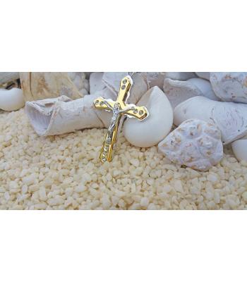 Elegante Strass Kreuz Halskette