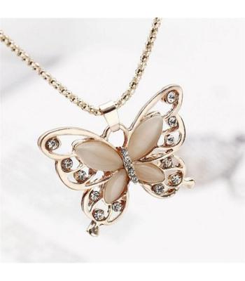 Schmetterling Strass Halskette