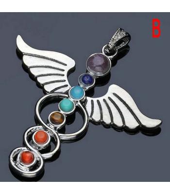 7 Perlen Charme Halskette Reiki ☆Engel☆