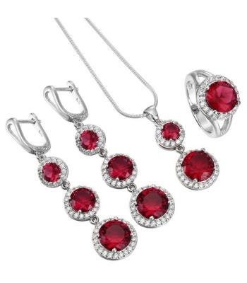 Silber Schmuck-Set mit rotem Achat & Ring