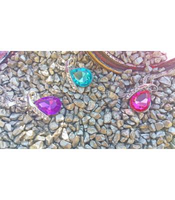 Zarte Kristall-Tropfen-Anhänger mit Halskette