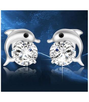 Delfin Ohrringe 925 Silber