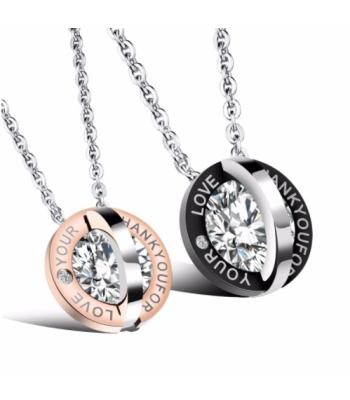 Liebes-Partner-Halsketten Set mit Gravur