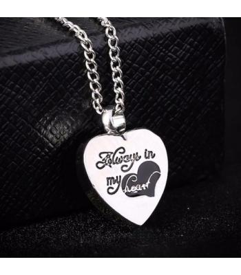 Feuerbestattung Herz-Halskette mit Gravur