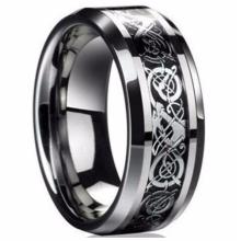 Eleganter Dragon Wolfram Ring 