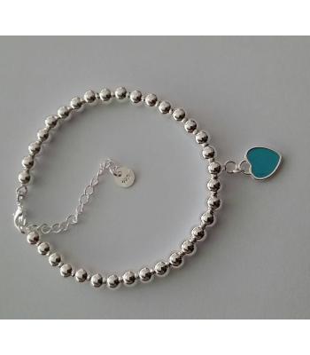 Silber Armkettchen mit Herz Anhänger