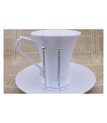 Silberne Perlen Wassertropfen Ohrringe