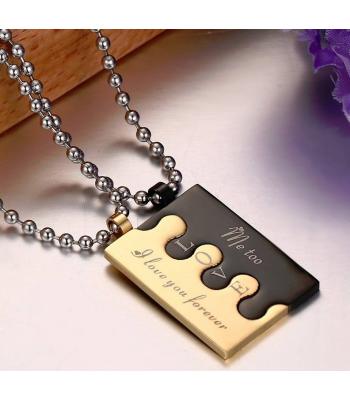 Liebesgeschenk Partner-Kette mit Gravur