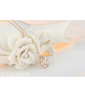 Luxus 18 Karat vergoldete Herz-Halskette