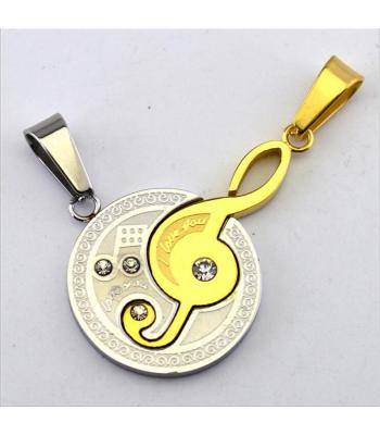 Musiknote Halsketten Anhänger aus Titan