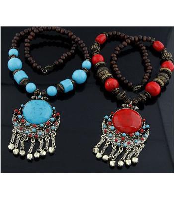 Boho Halskette im Afrikanischen Stil