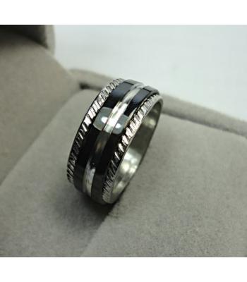 Drehbare Ringe *Silber-Schwarz-Style*