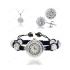 Disco Kugel Kristall Quarz Schmuck-Set