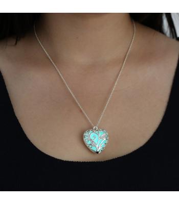 Herz Medaillon *Glow in the dark*