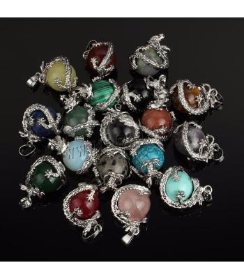 Mondstein Dragon Kugel Anhänger