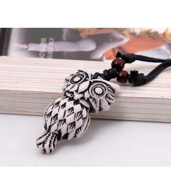 Talisman Handgeschnitzte Yak Knochen *EULE*