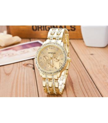 Funkelnde Buisness Armband-Uhr *GOLD*