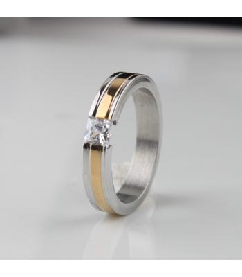 Romantischer Edelstahl CZ Ring