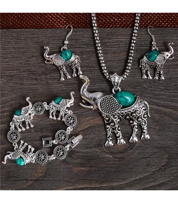Antikes Elefanten Schmuck Set