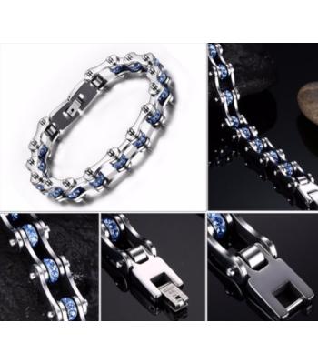 Biker Armkettchen Eyecatcher-Look mit Strass