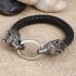 Kraft-Tier *WOLF* Leder-Armband 