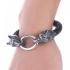 Kraft-Tier *WOLF* Leder-Armband 