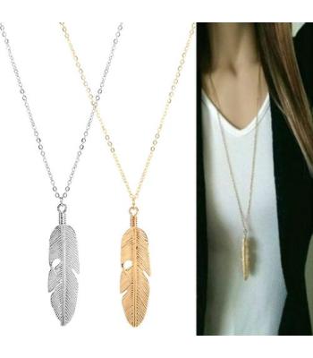 Halskette elegante Federkette