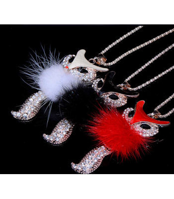 Fuchs Zirkonia im Brillantschliff Halskette