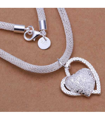 Herz-Halskette 925 Silber mit CZ