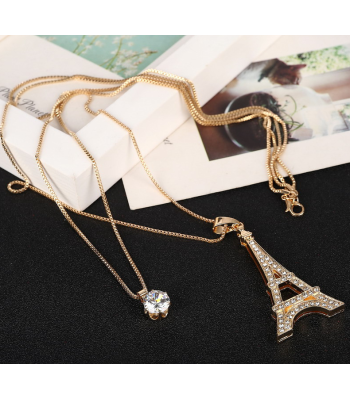 Eifelturm Zirkonia Doppelkette