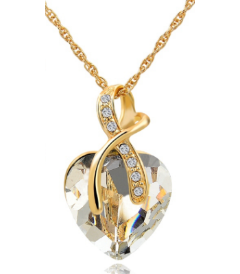 Kristall Herz-Halskette