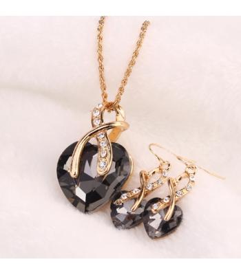 Kristall Schmuck-Set 4 tlg. *Glas-Herz*