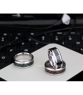 Carbon Edelstahl Ring